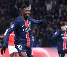 2025年五大联赛球员射手榜：登贝莱24球高居榜首，姆巴佩次席